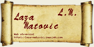 Laza Matović vizit kartica